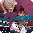 Female patient undergoing treatment in Core Health Spine and Rehabilitation
