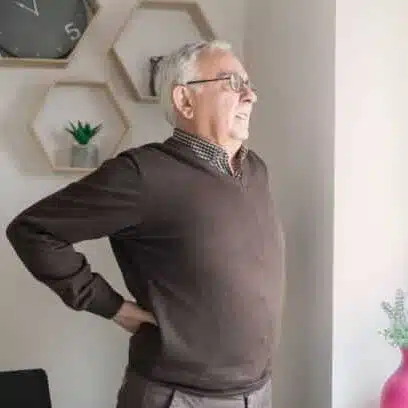 Senior man suffers from Malfunctioning of Nerves feeling of backpain 