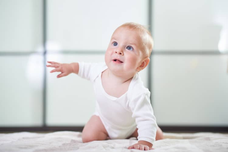 Image of a baby girl with a delayed milestone.
