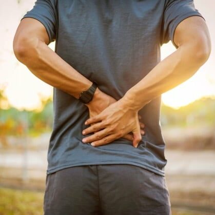 Man suffers from Spinal Stenosis.