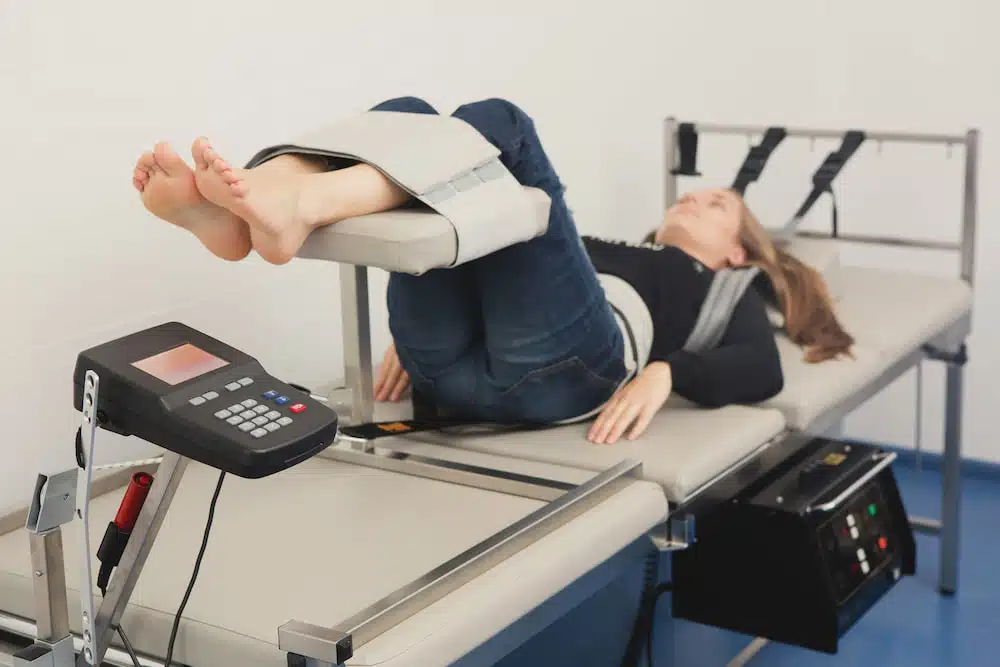 Spinal decompression technique treatment.