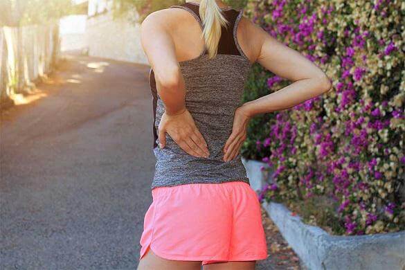 Woman suffers from Sciatica